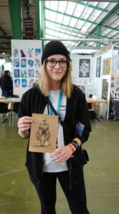 This girl bought the original art piece with the robot. Thank you so much for the support!